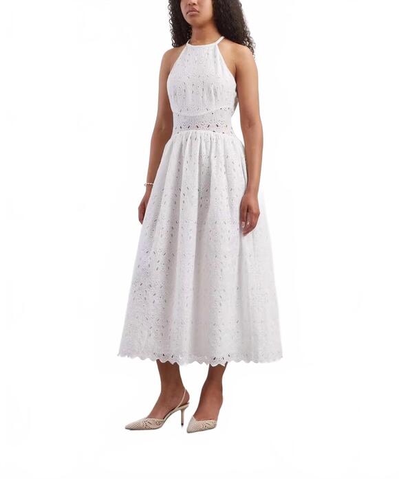 FRAME Dresses & Skirts - NEW FRAME paisley eyelet dress in white